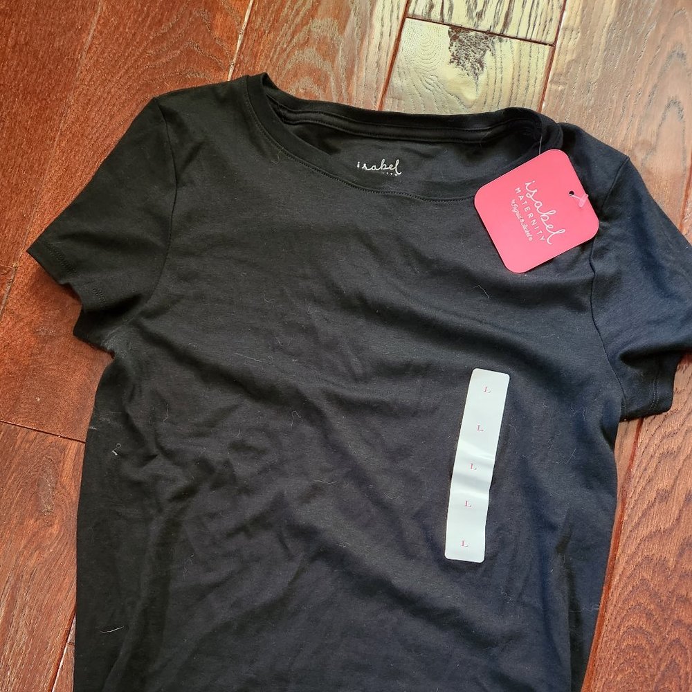 Isabel Maternity Black Crew Neck NWT